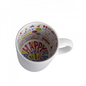 Cana (cana) cu poza in interior si exterior La multi ani. Photo 2